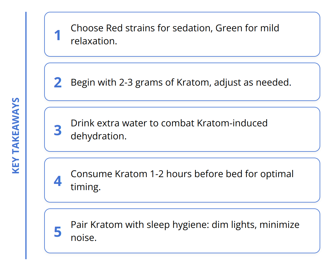 Key Takeaways - Kratom for Sleep: Practical Tips