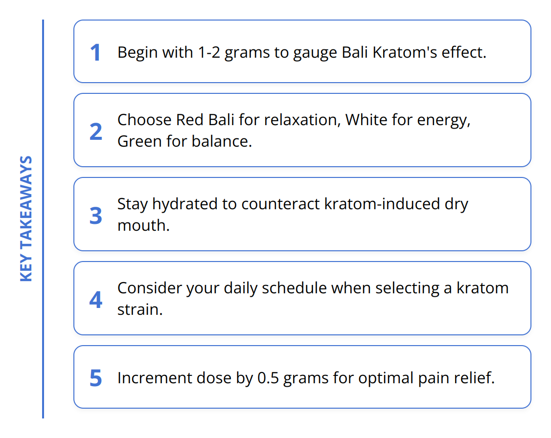 Key Takeaways - What to Expect From Bali Kratom: A Comprehensive Review