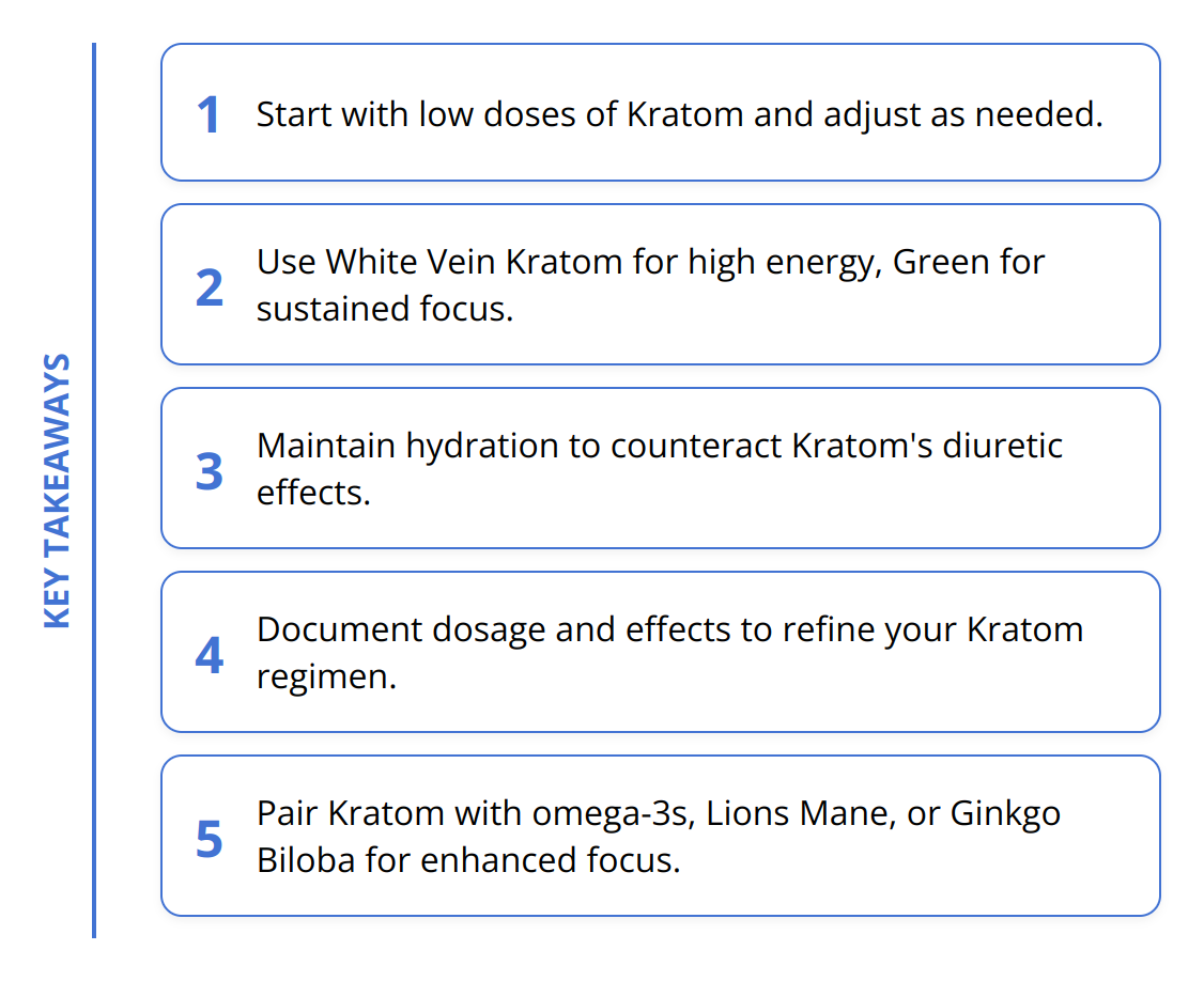 Key Takeaways - Best Kratom for Focus [Guide]