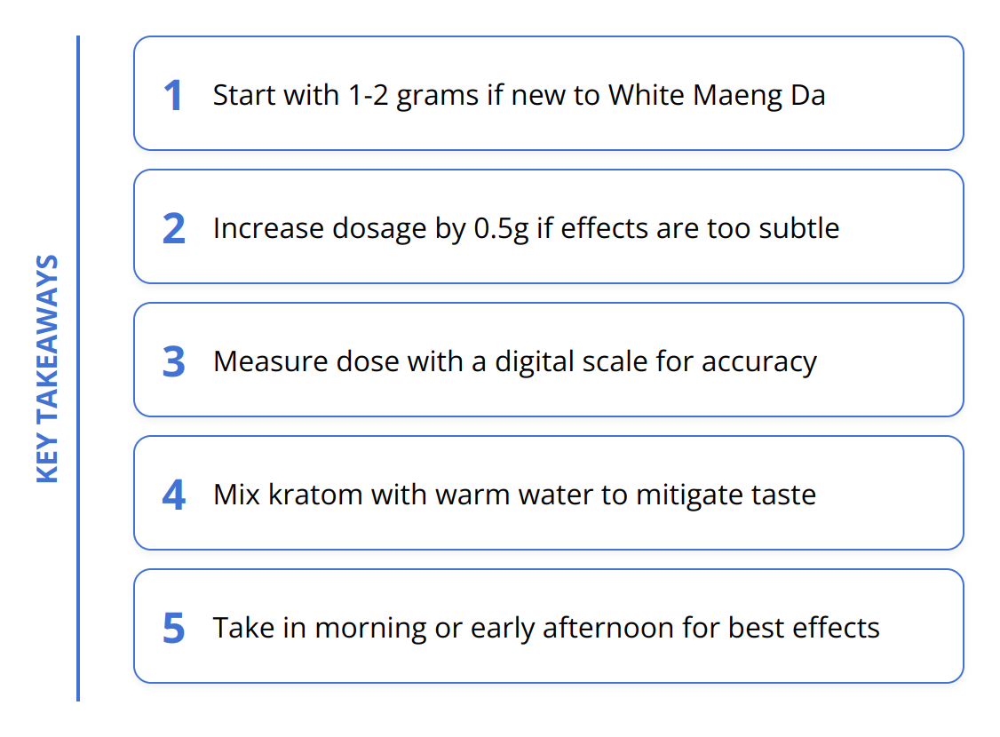 Key Takeaways - White Maeng Da Dosage [Pro Tips]